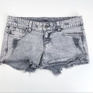 Carmar Gray Denim Cutoff Distressed Jean Shorts 28